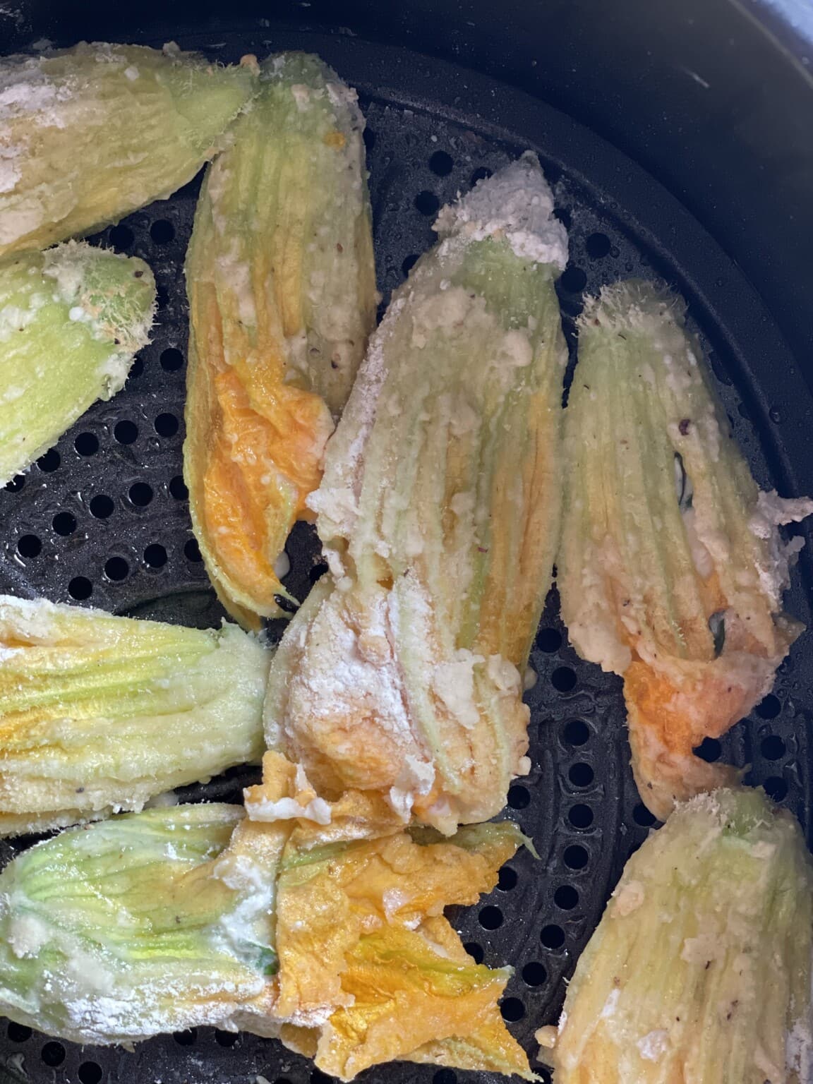 Air Fried Stuffed Zucchini Flowers Sweet Savory and Steph