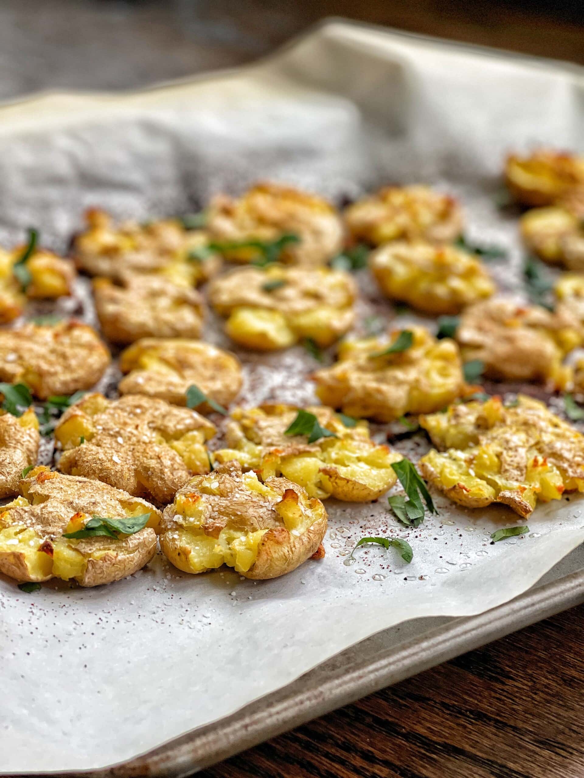 Air Fryer Smashed Potatoes - Savory Thoughts