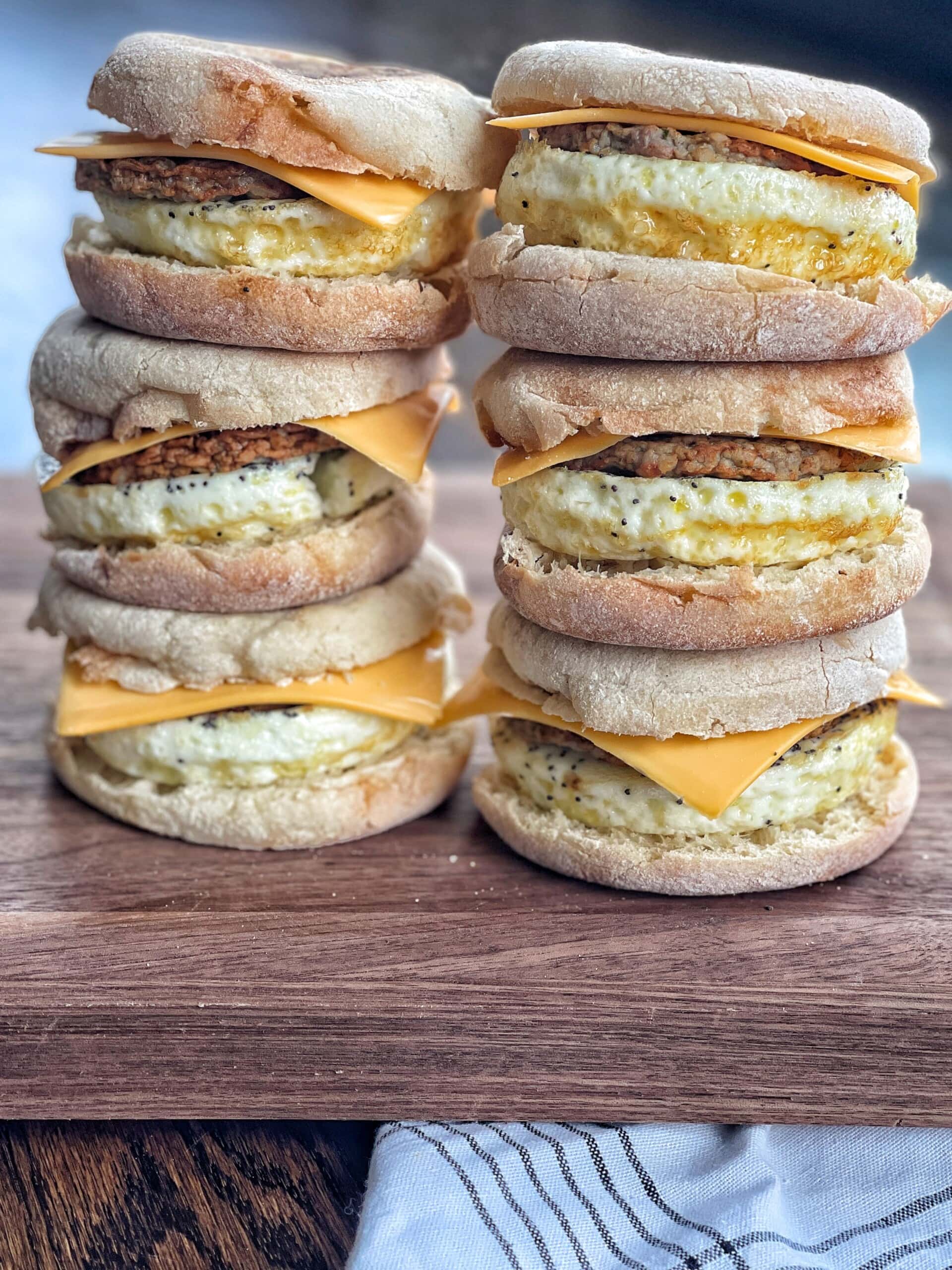 Healthy Freezer Breakfast Sandwiches - Sweet Savory and Steph