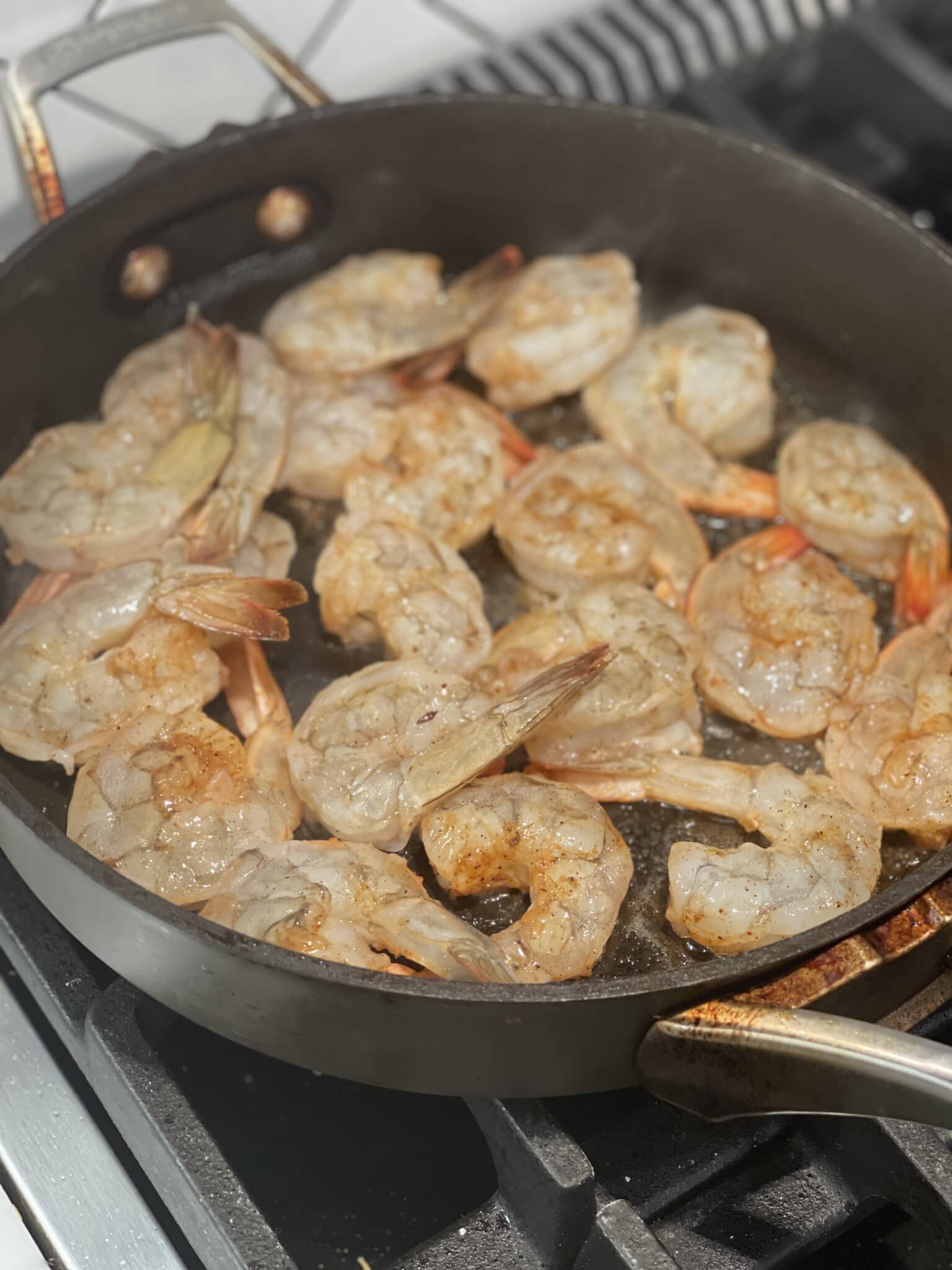 LightenedUp Shrimp and Cheesy Grits Sweet Savory and Steph