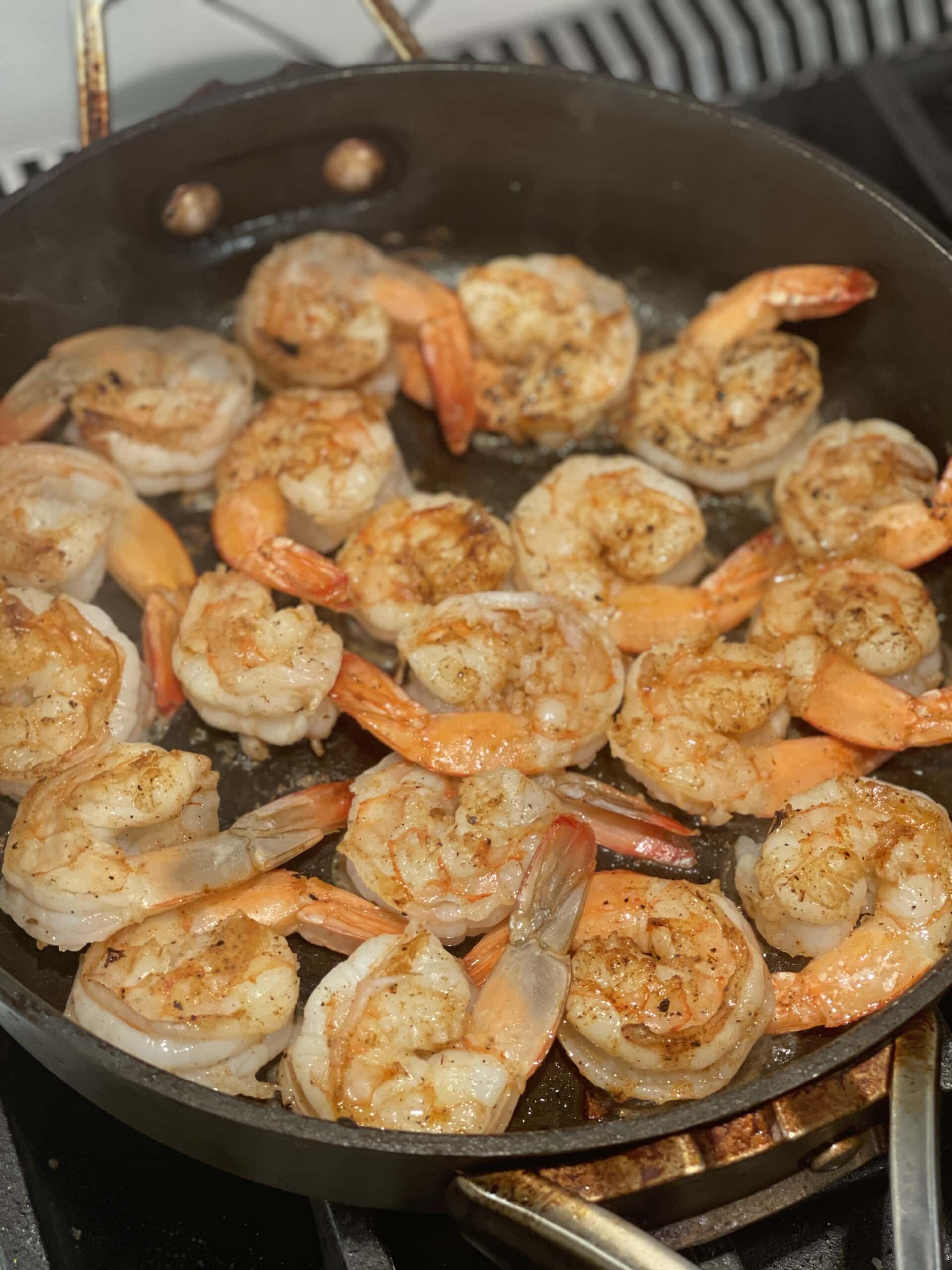 Lightened-Up Shrimp and Cheesy Grits - Sweet Savory and Steph