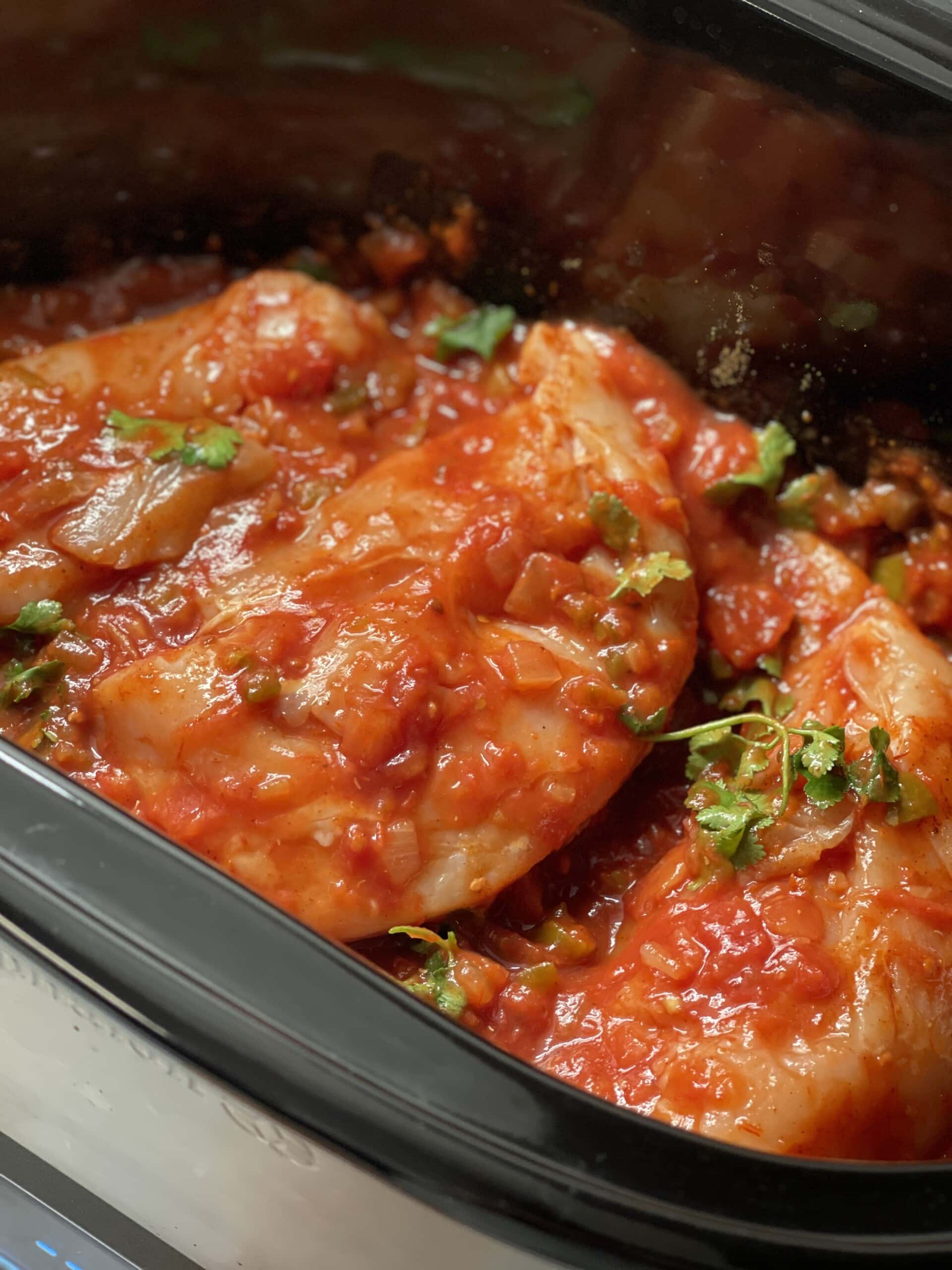 Crockpot Salsa Chicken Sweet Savory and Steph