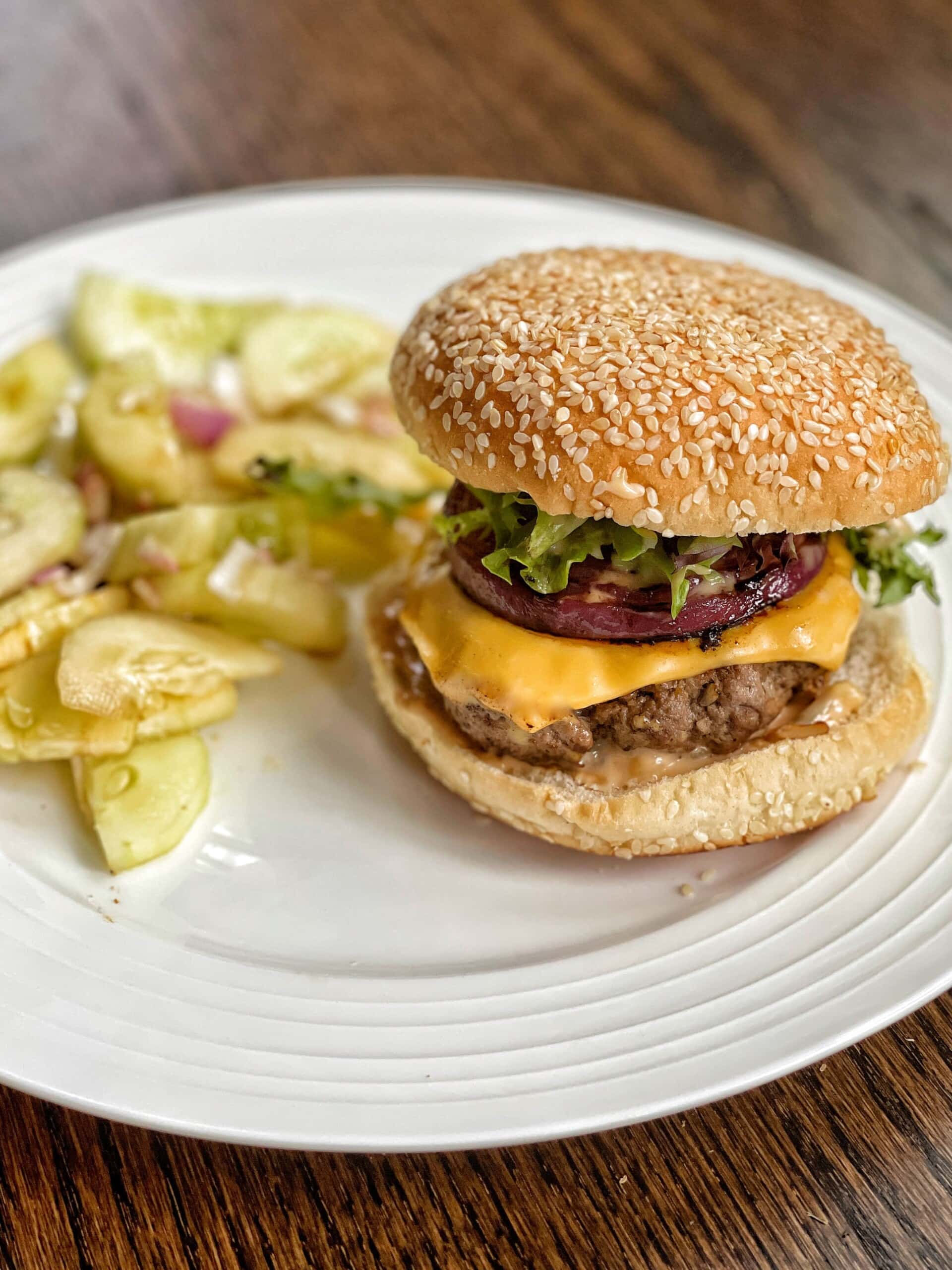 Lightened-Up Classic Burger - Sweet Savory and Steph