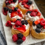 dessert shells with mixed berries