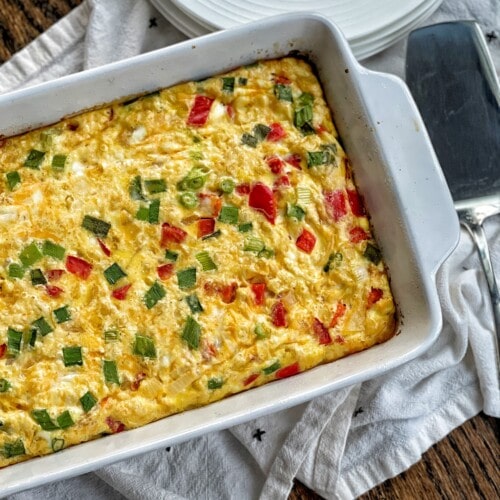 corn and cheddar egg bake