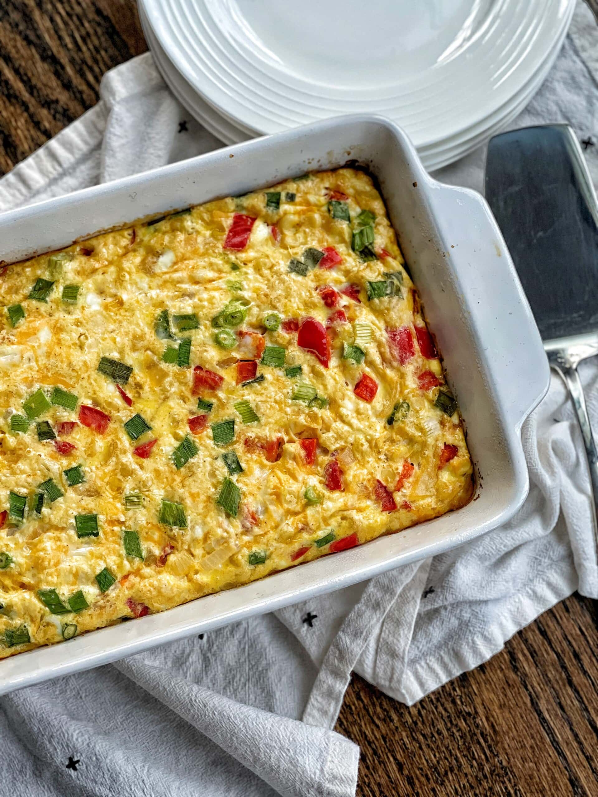 Corn and Cheddar Egg Bake - Sweet Savory and Steph