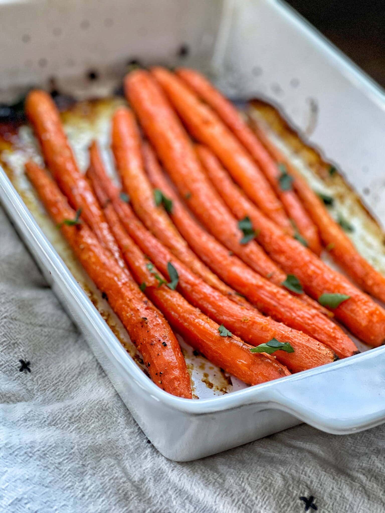 Maple Ginger Roasted Carrots Sweet Savory and Steph