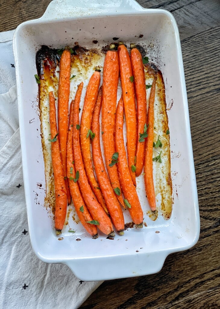 Maple Ginger Roasted Carrots Sweet Savory and Steph