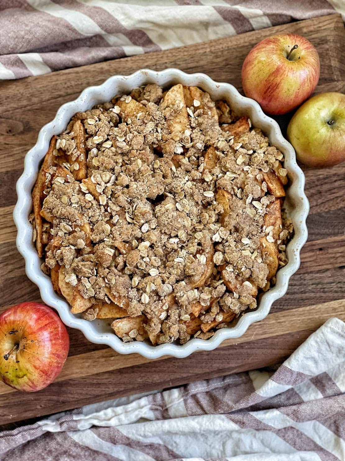 Healthy Apple Crisp - Sweet Savory and Steph