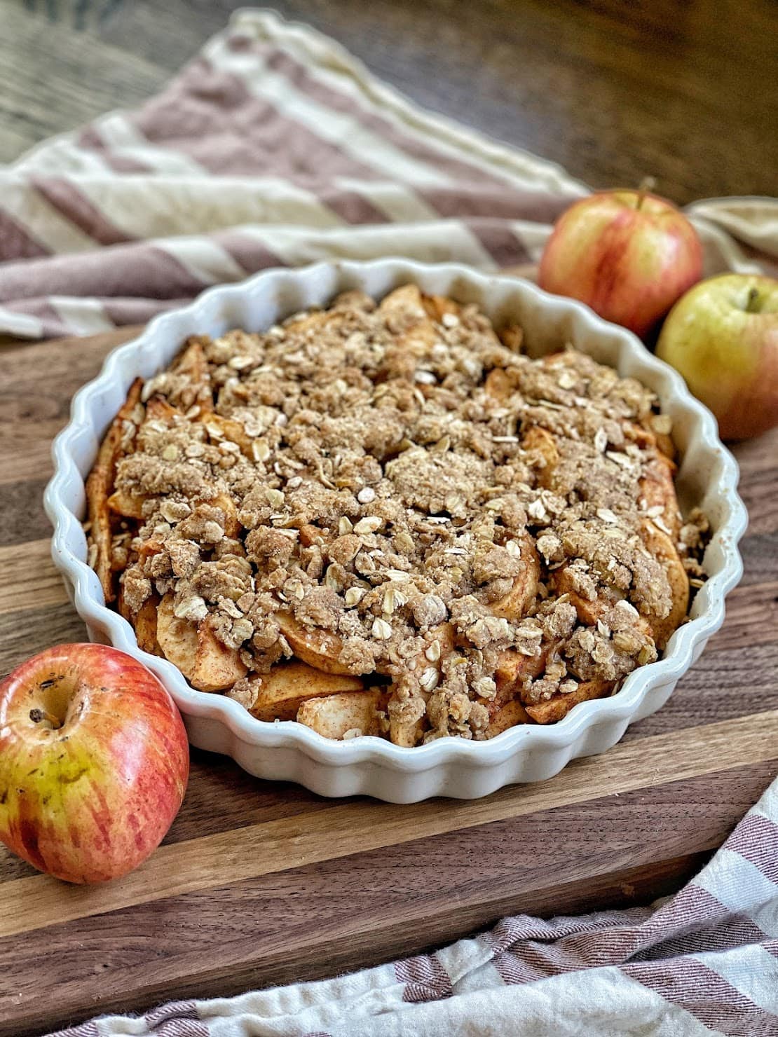 Apple Crisp with Fresh Apples - Dessert for Two