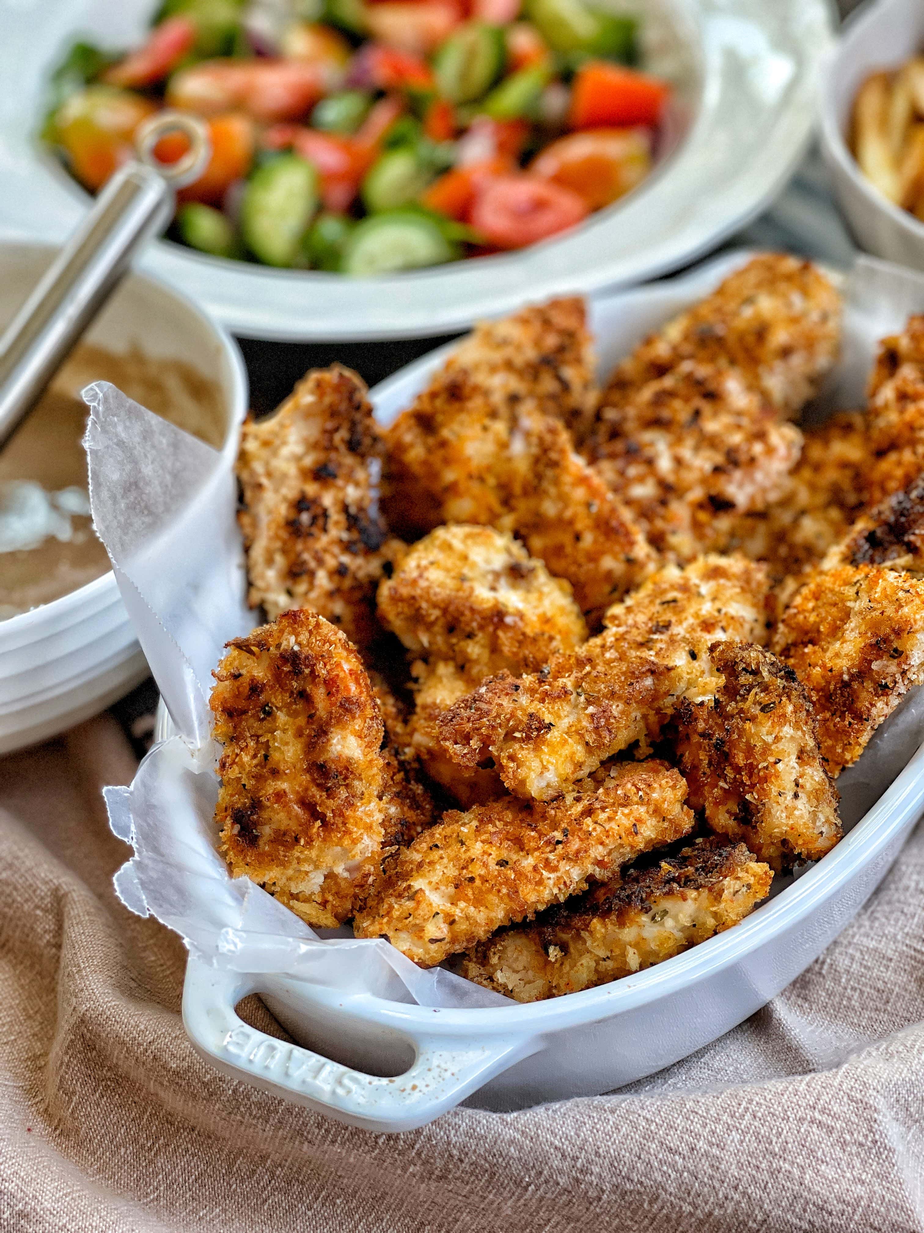 Herby Panko Crusted Chicken Tenders Sweet Savory and Steph