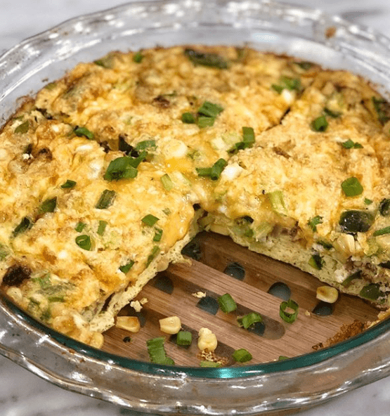corn and cheddar egg bake Sweet Savory and Steph