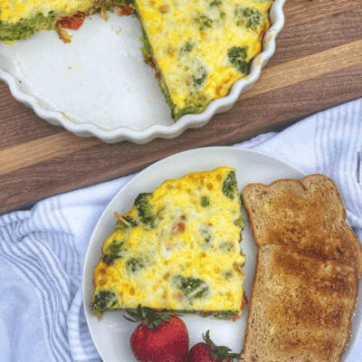 veggie egg bake - Sweet Savory and Steph