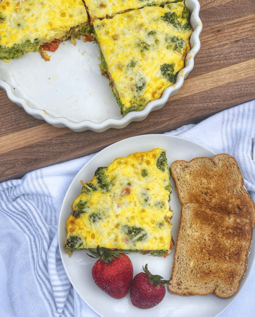 veggie egg bake - Sweet Savory and Steph