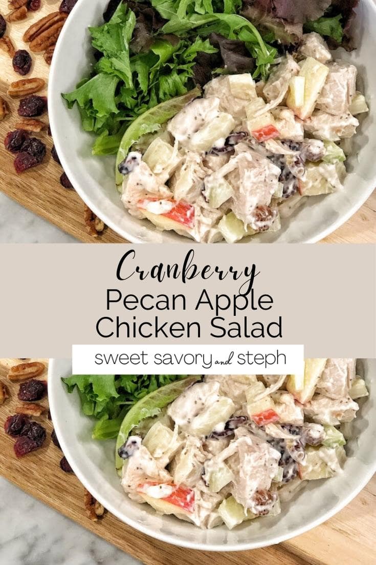 Cranberry Pecan Apple Chicken Salad Sweet Savory and Steph
