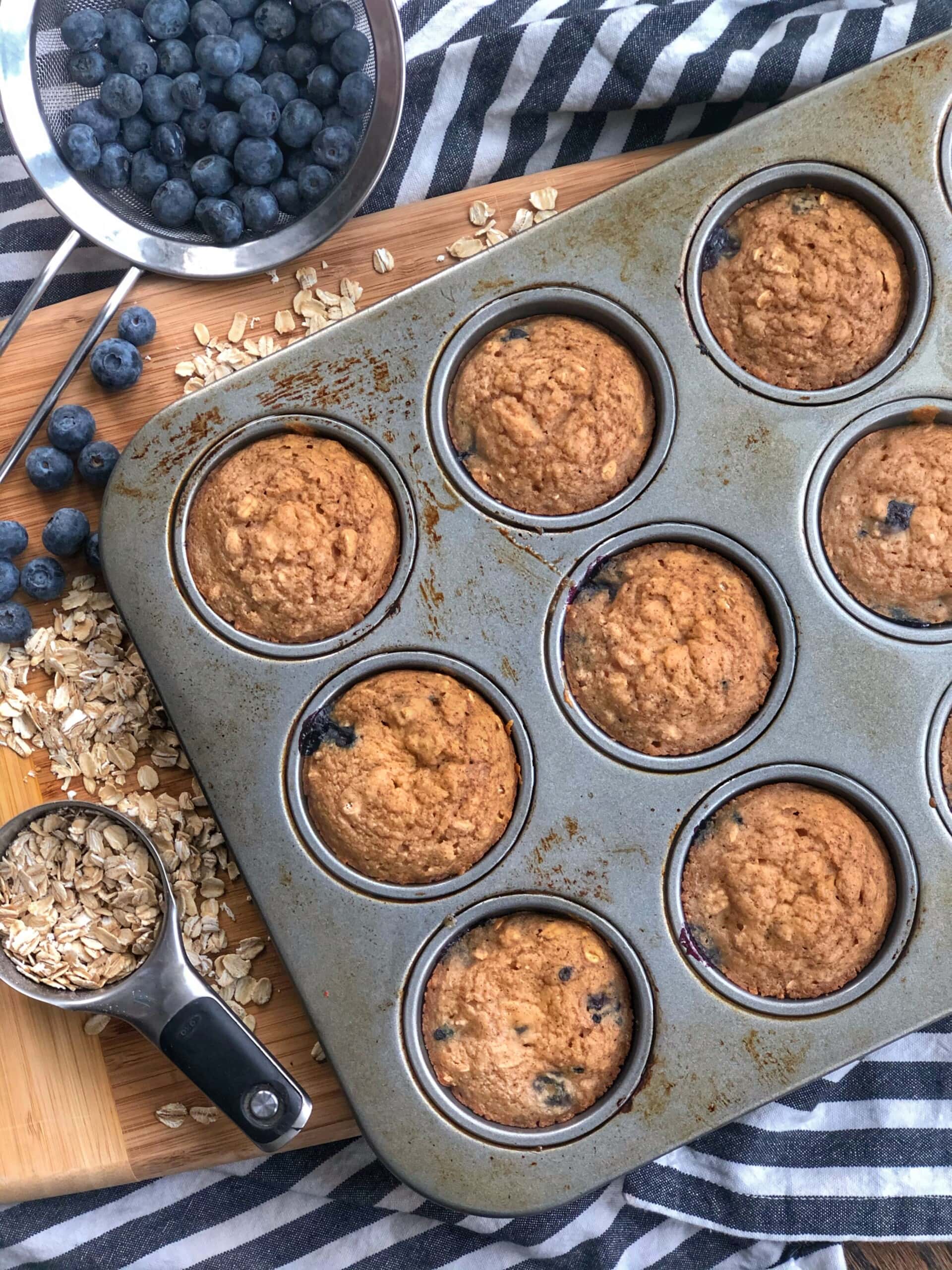 blueberry oat muffins