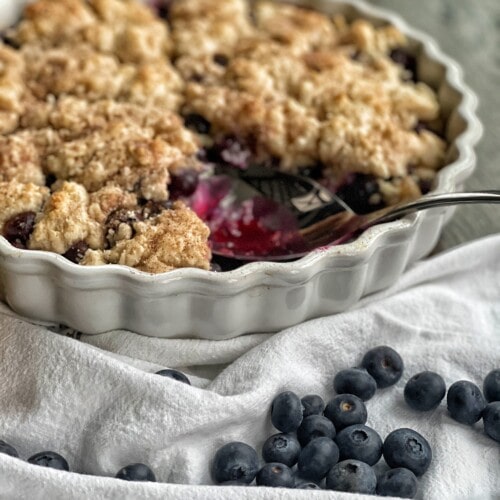 Healthy Blueberry Cobbler - Sweet Savory and Steph