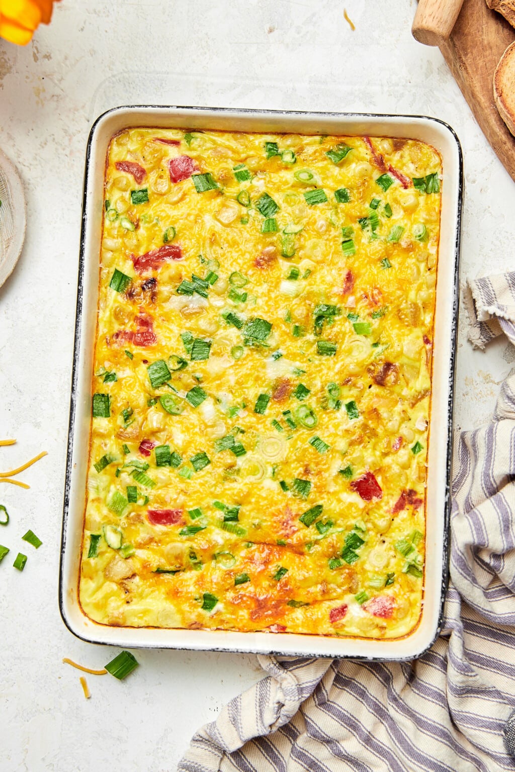 Corn and Cheddar Egg Bake Sweet Savory and Steph