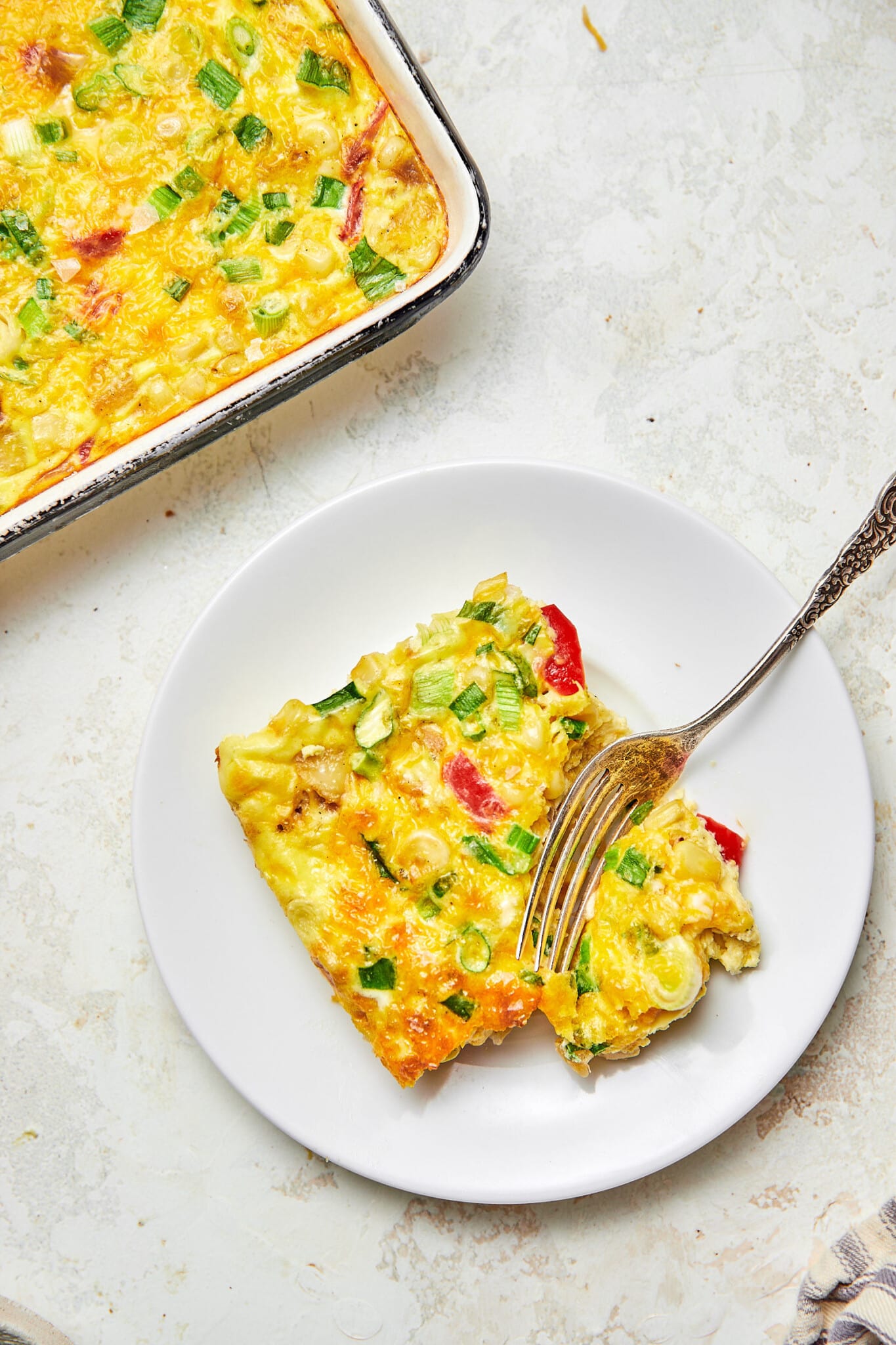 Corn and Cheddar Egg Bake Sweet Savory and Steph