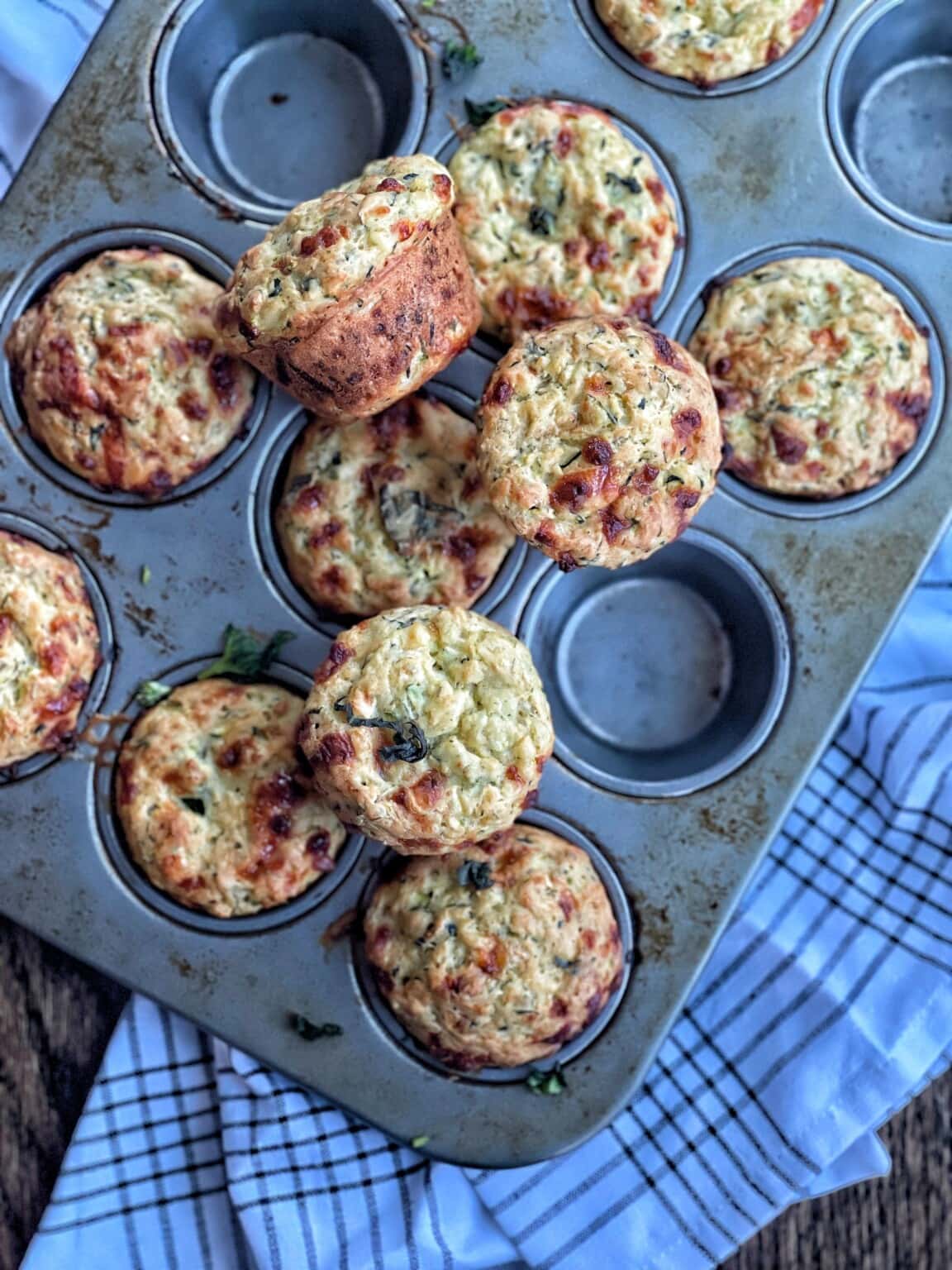 Savory Cheesy Zucchini Muffins Sweet Savory and Steph