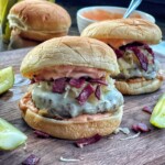 lighter reuben style cheeseburgers
