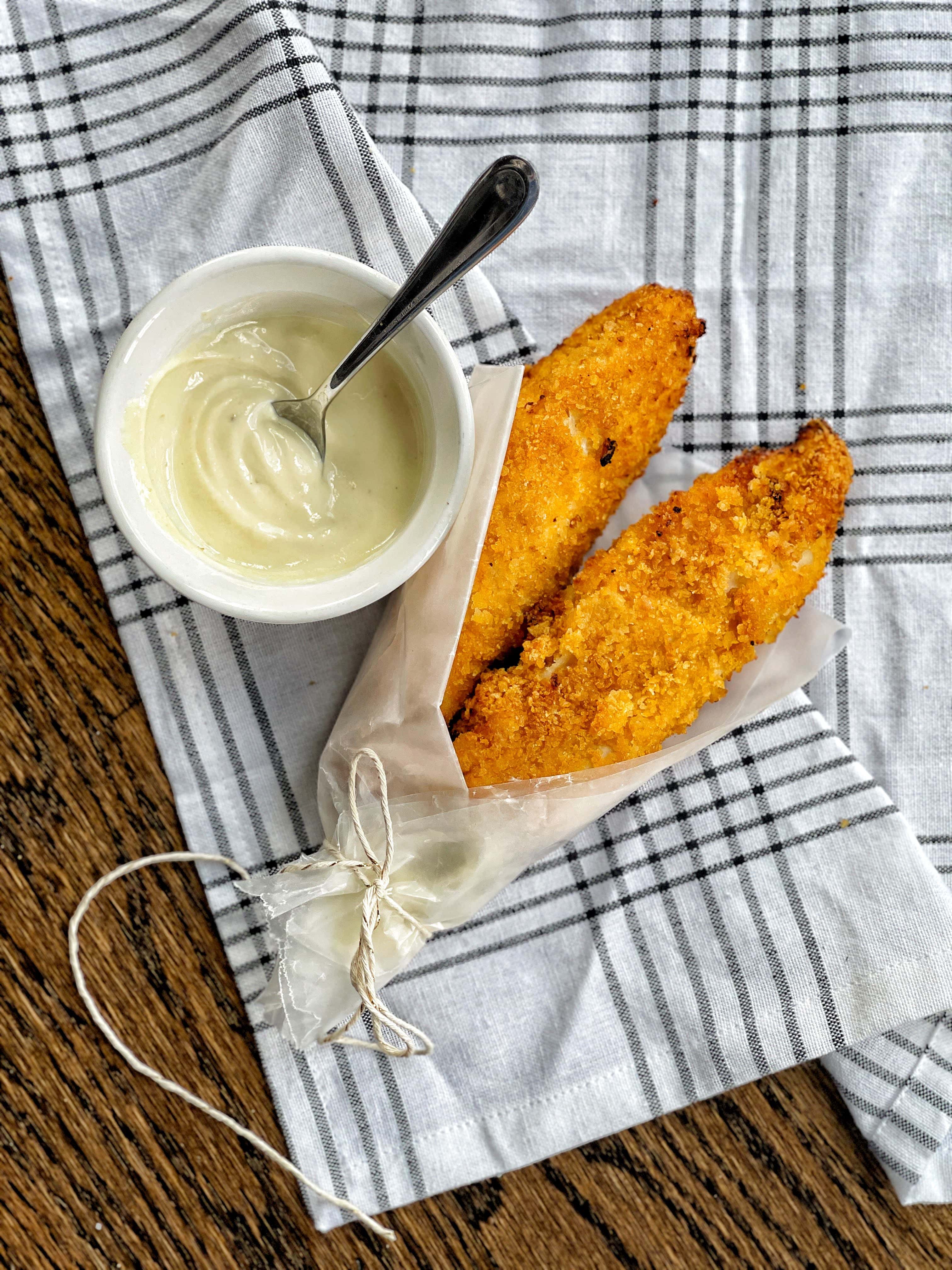 Cornflake Crusted Chicken Tenders With Honey Mustard Sweet Savory And 