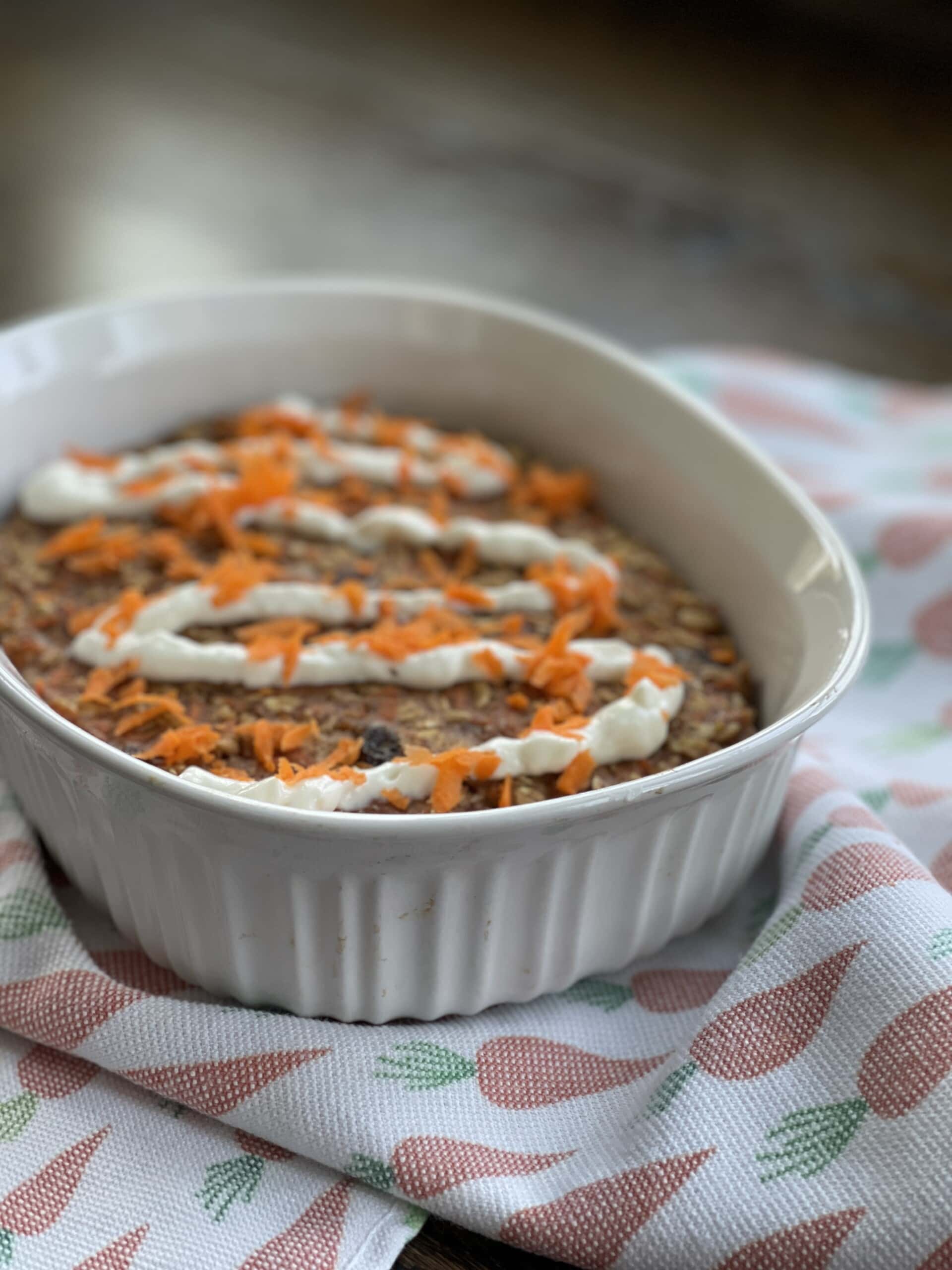 carrot cake baked oats