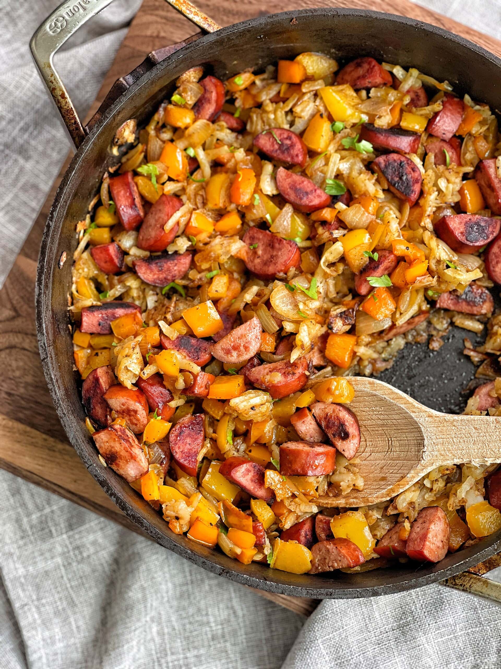 one pot kielbasa hash