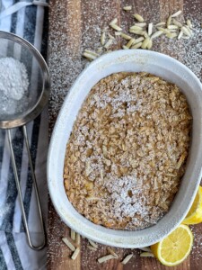 lemon almond baked oatmeal