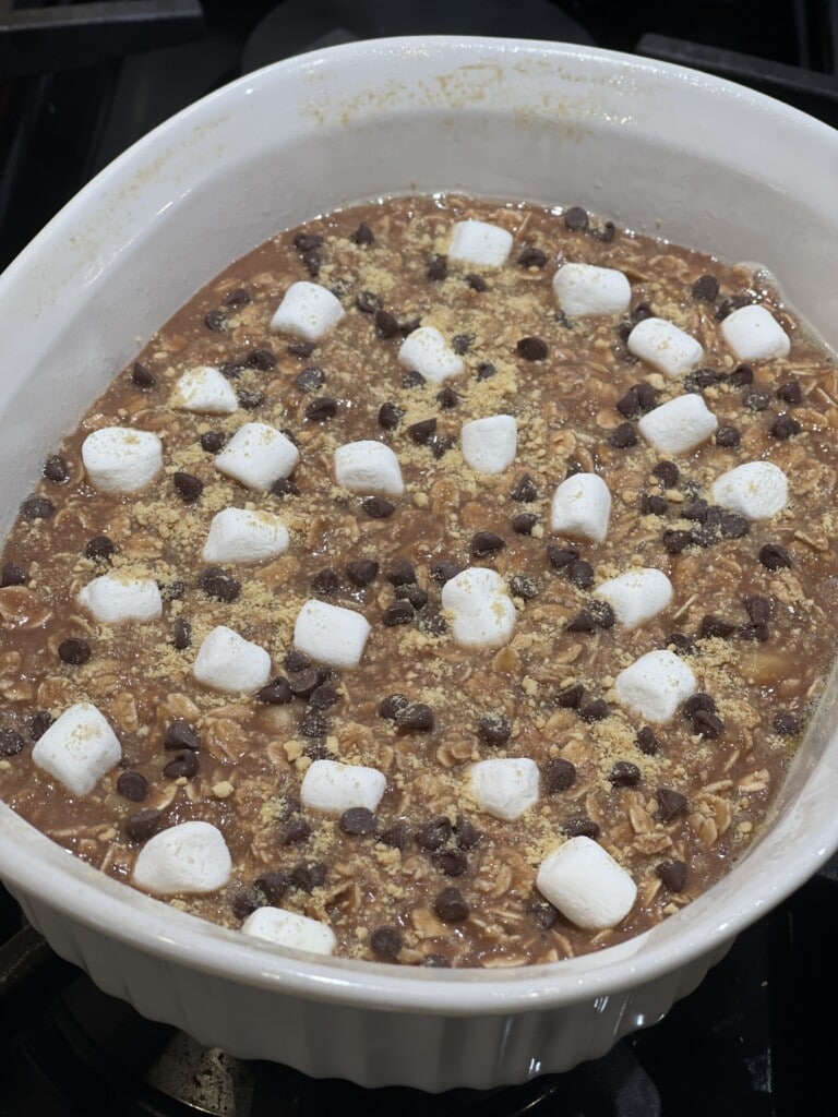 smores baked oatmeal