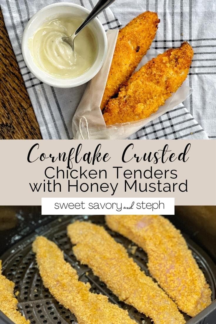 Cornflake Crusted Chicken Tenders With Honey Mustard Sweet Savory And 