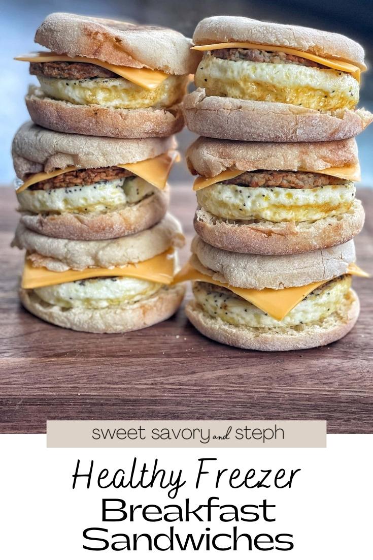 Healthy Freezer Breakfast Sandwiches Sweet Savory and Steph