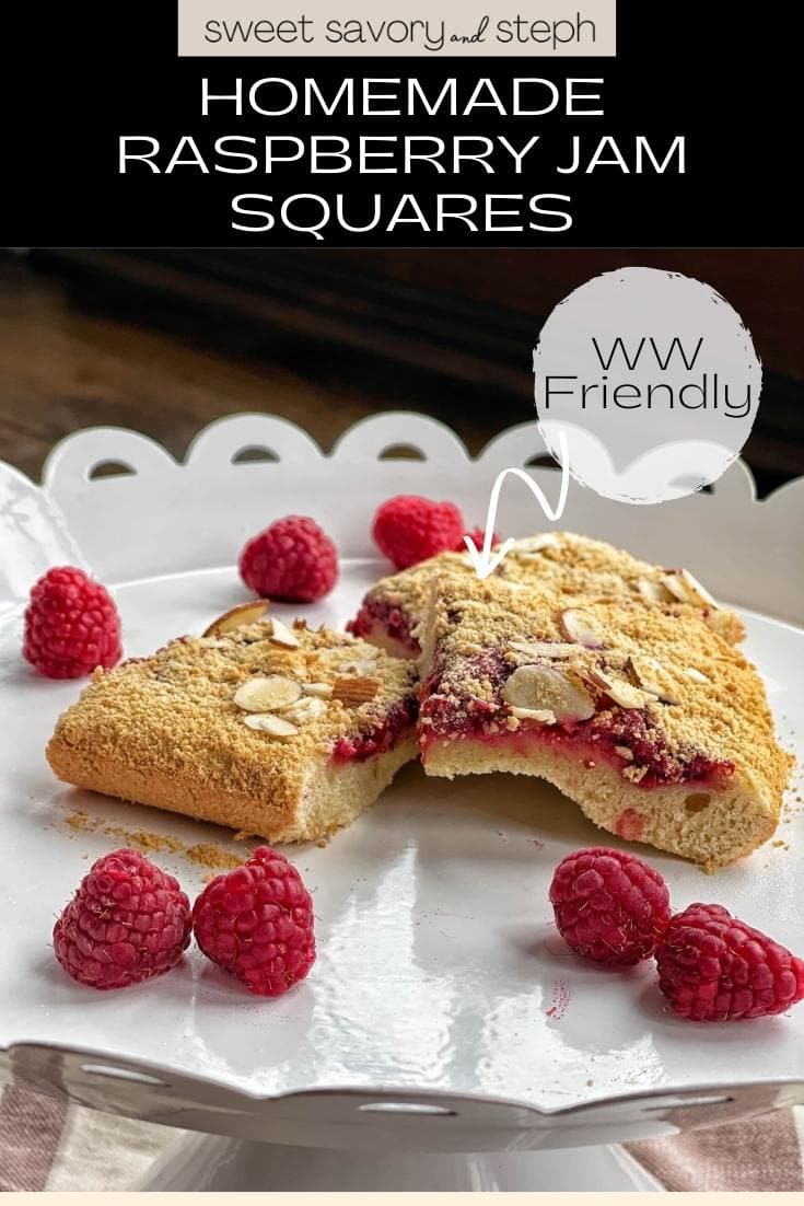 Homemade Raspberry Jam Squares Sweet Savory and Steph