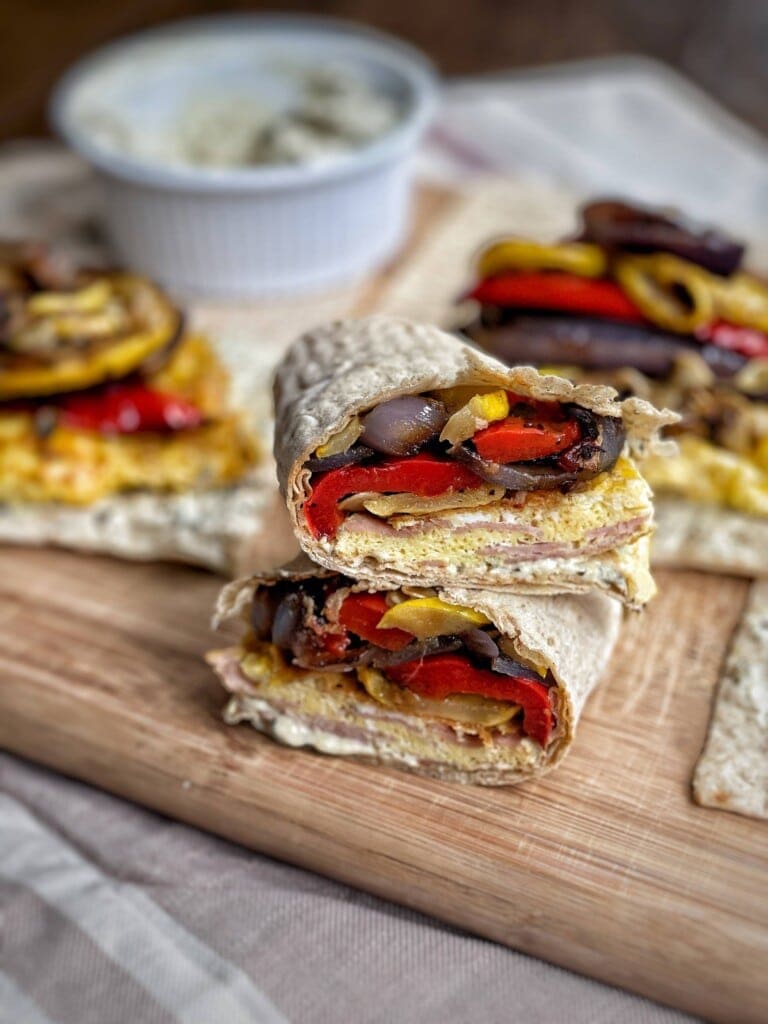 grilled vegetable egg wraps