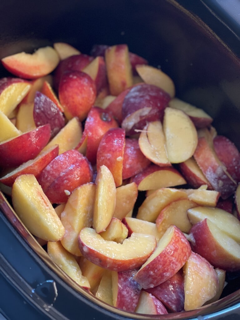 slow cooker peaches