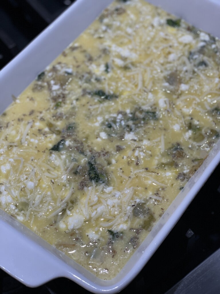 spinach egg bake with phyllo