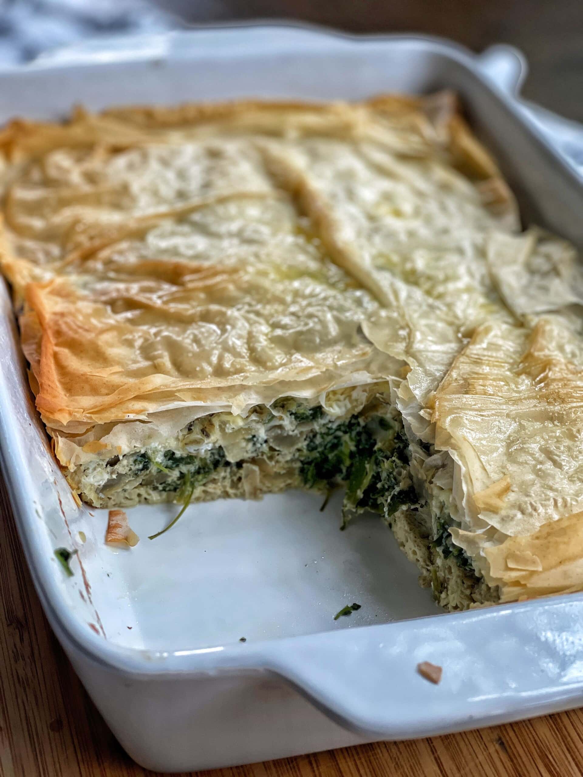 spinach egg bake with phyllo
