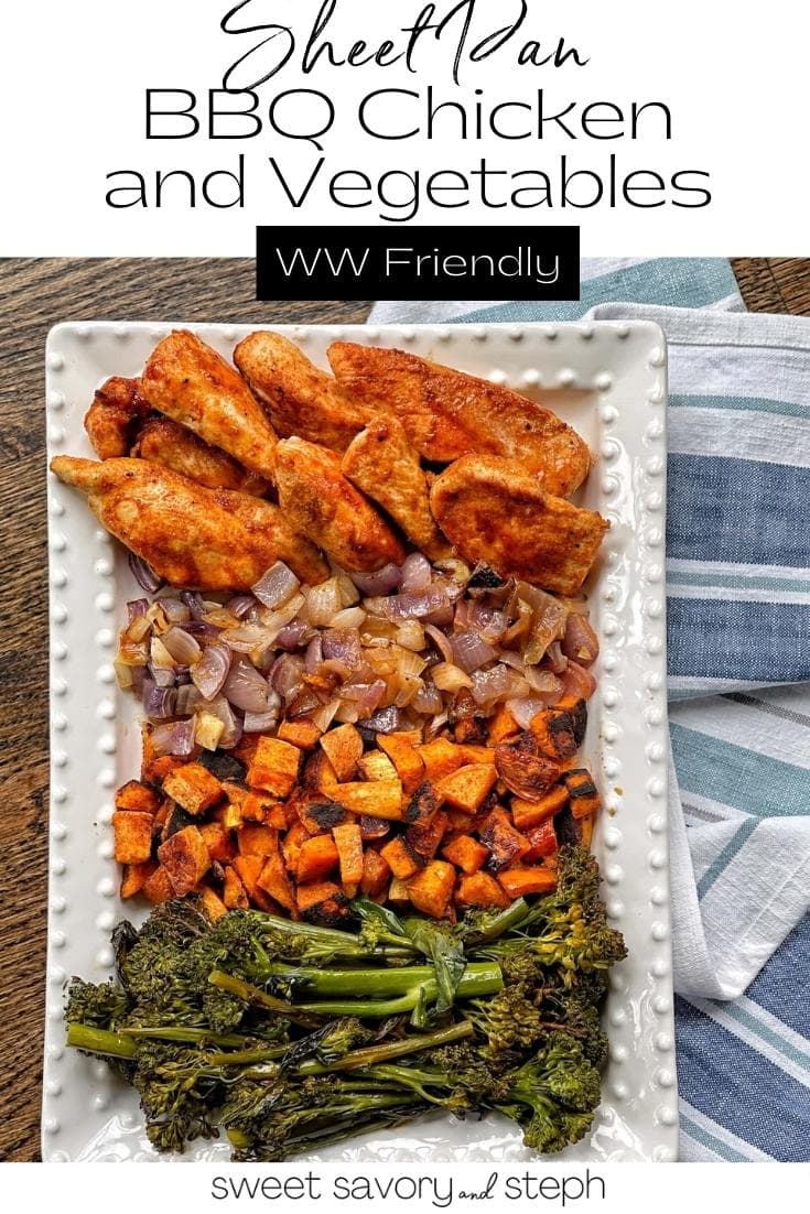 Sheet Pan BBQ Chicken and Vegetables Sweet Savory and Steph