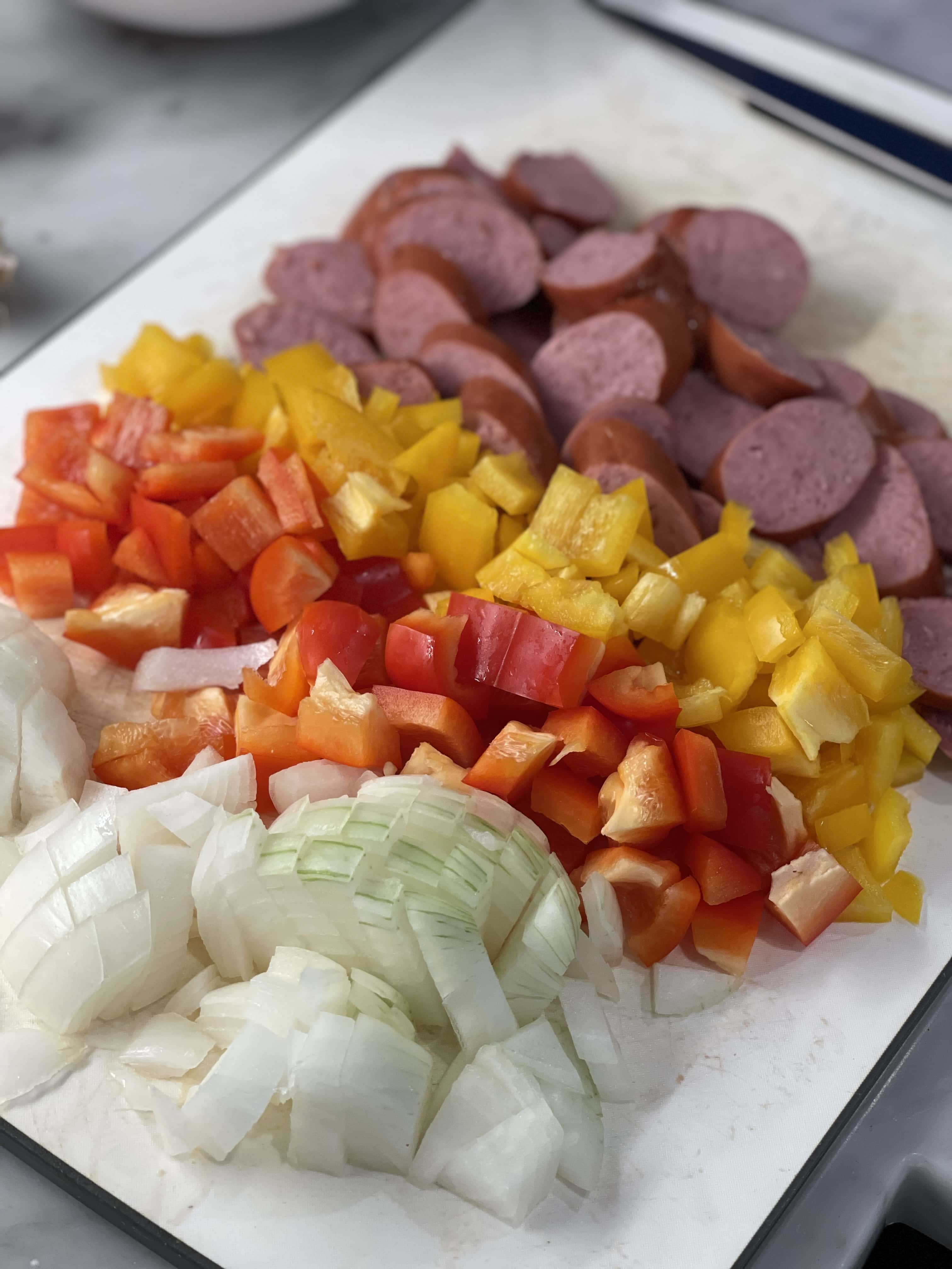 One Pot Sausage, Shrimp and Rice - Sweet Savory and Steph