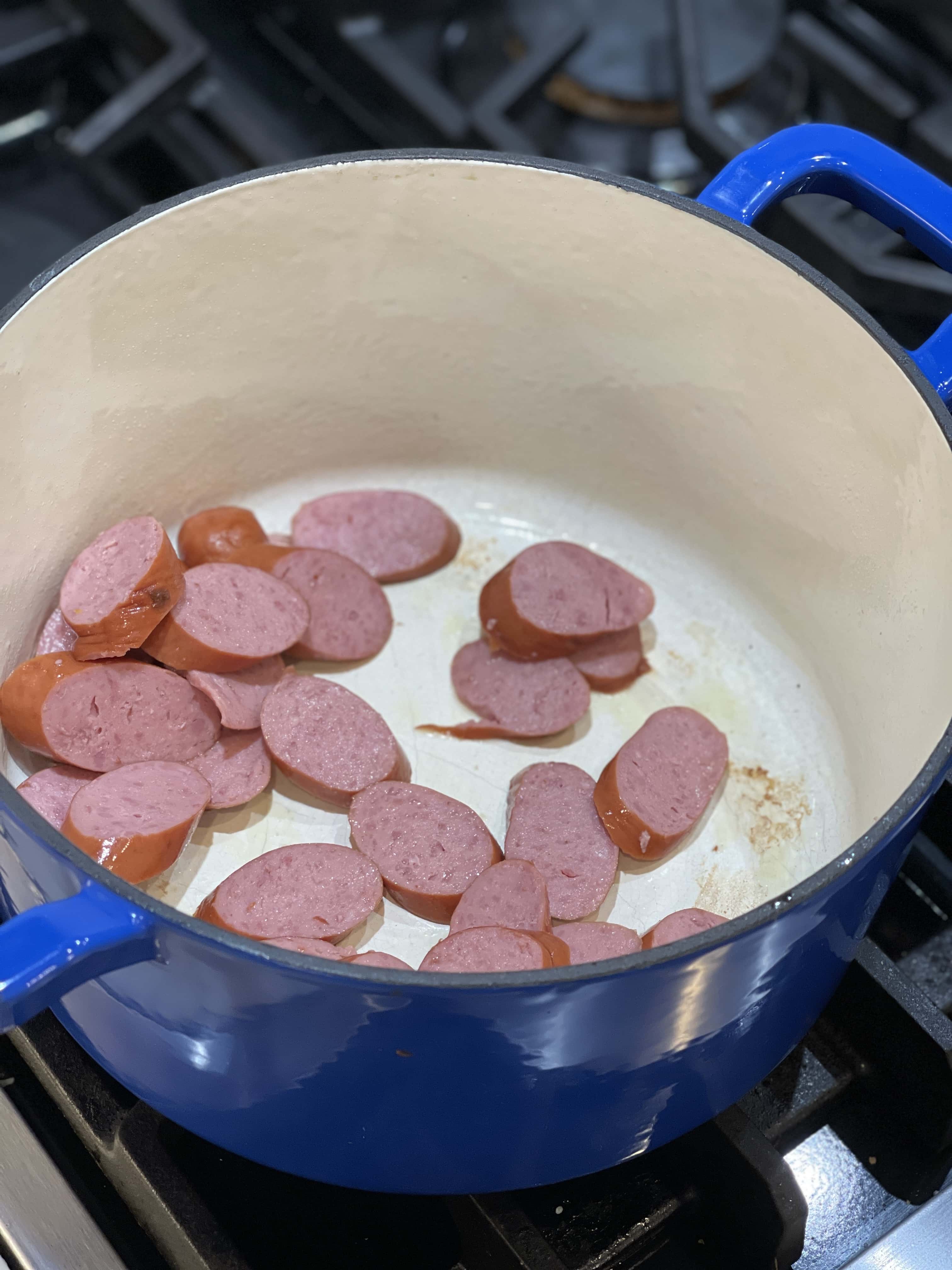 One Pot Sausage, Shrimp and Rice - Sweet Savory and Steph
