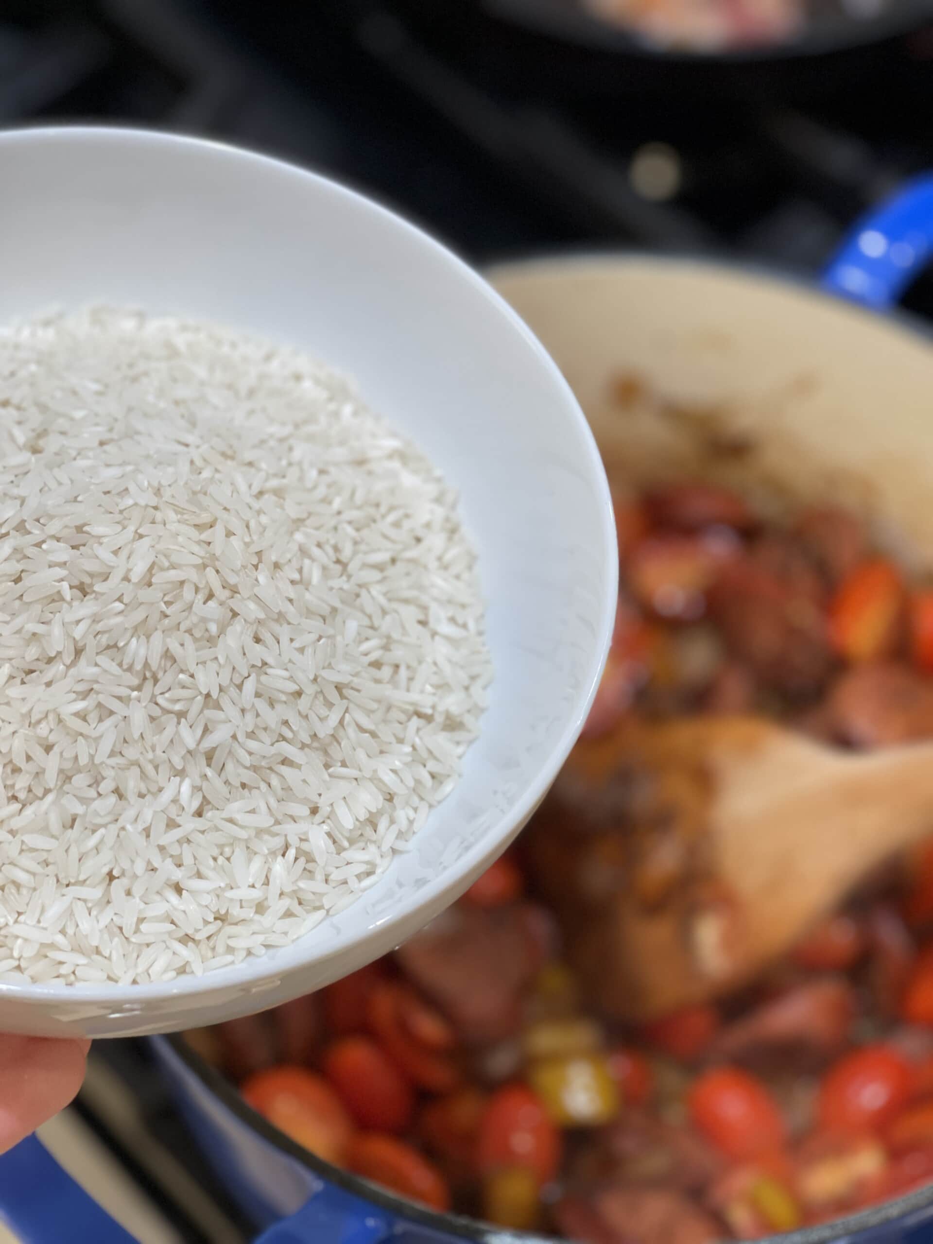 One Pot Sausage, Shrimp and Rice - Sweet Savory and Steph