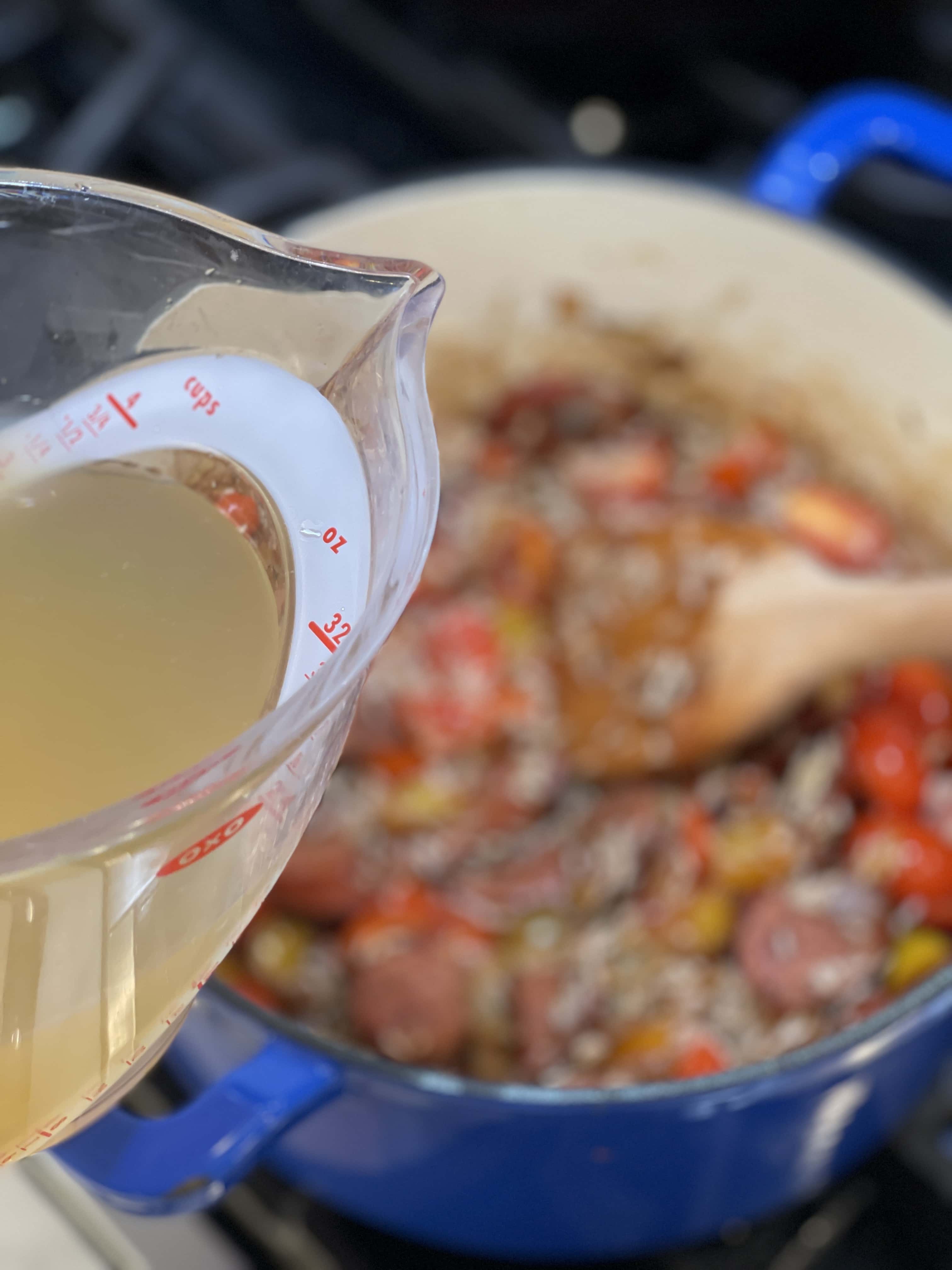One Pot Sausage, Shrimp and Rice - Sweet Savory and Steph