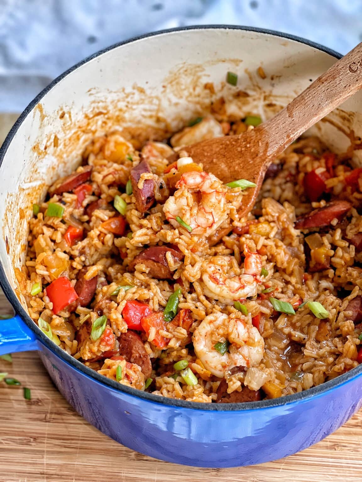 One Pot Sausage, Shrimp and Rice - Sweet Savory and Steph