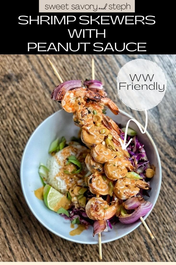 Shrimp Skewers with Peanut Sauce Sweet Savory and Steph