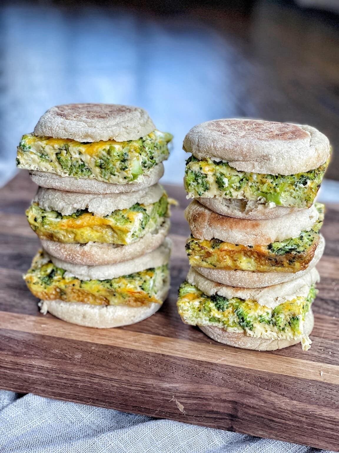 Broccoli and Cheddar Egg Sandwiches Sweet Savory and Steph