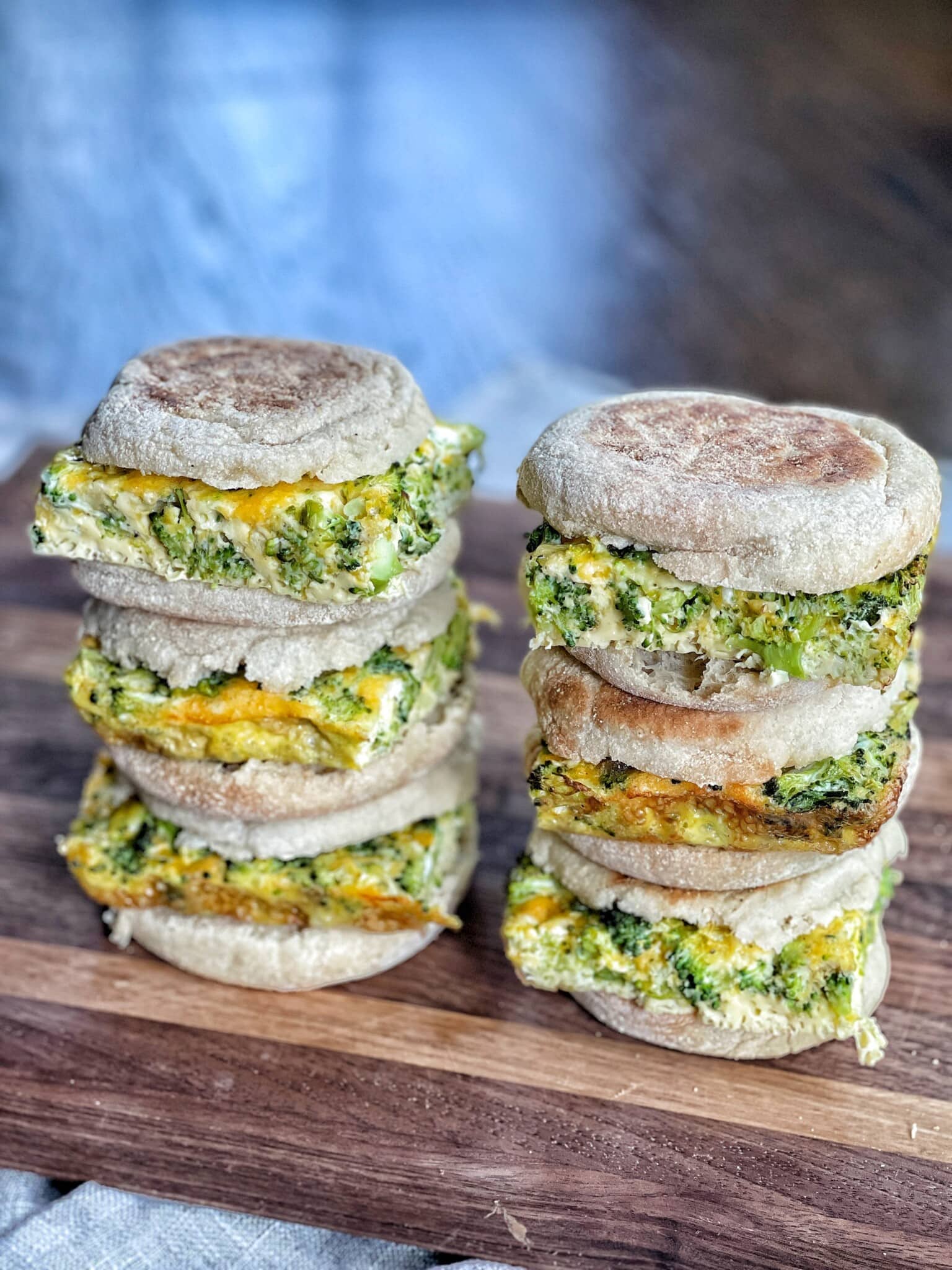 Broccoli and Cheddar Egg Sandwiches