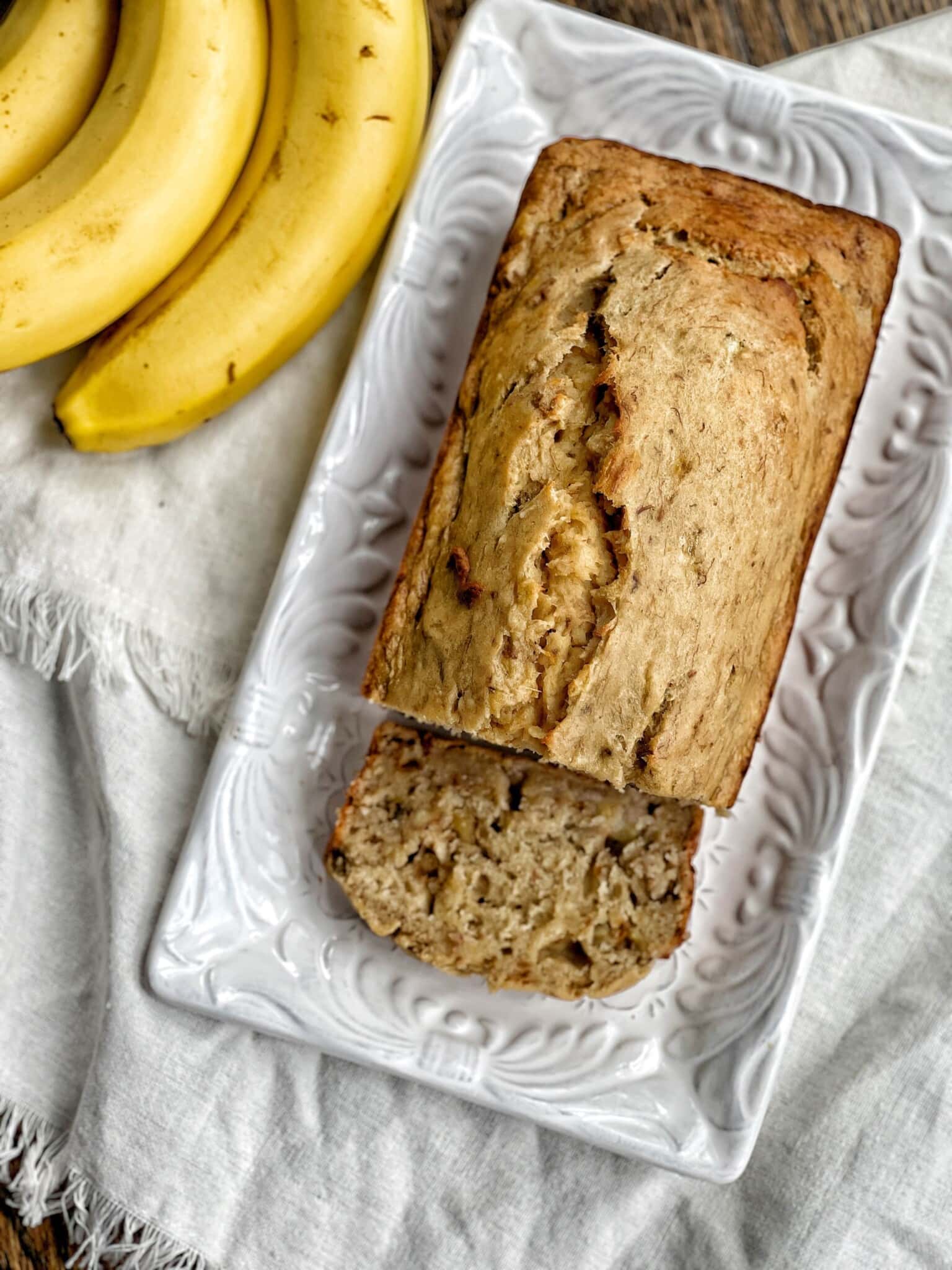 Skinny Banana Bread with Walnuts Sweet Savory and Steph