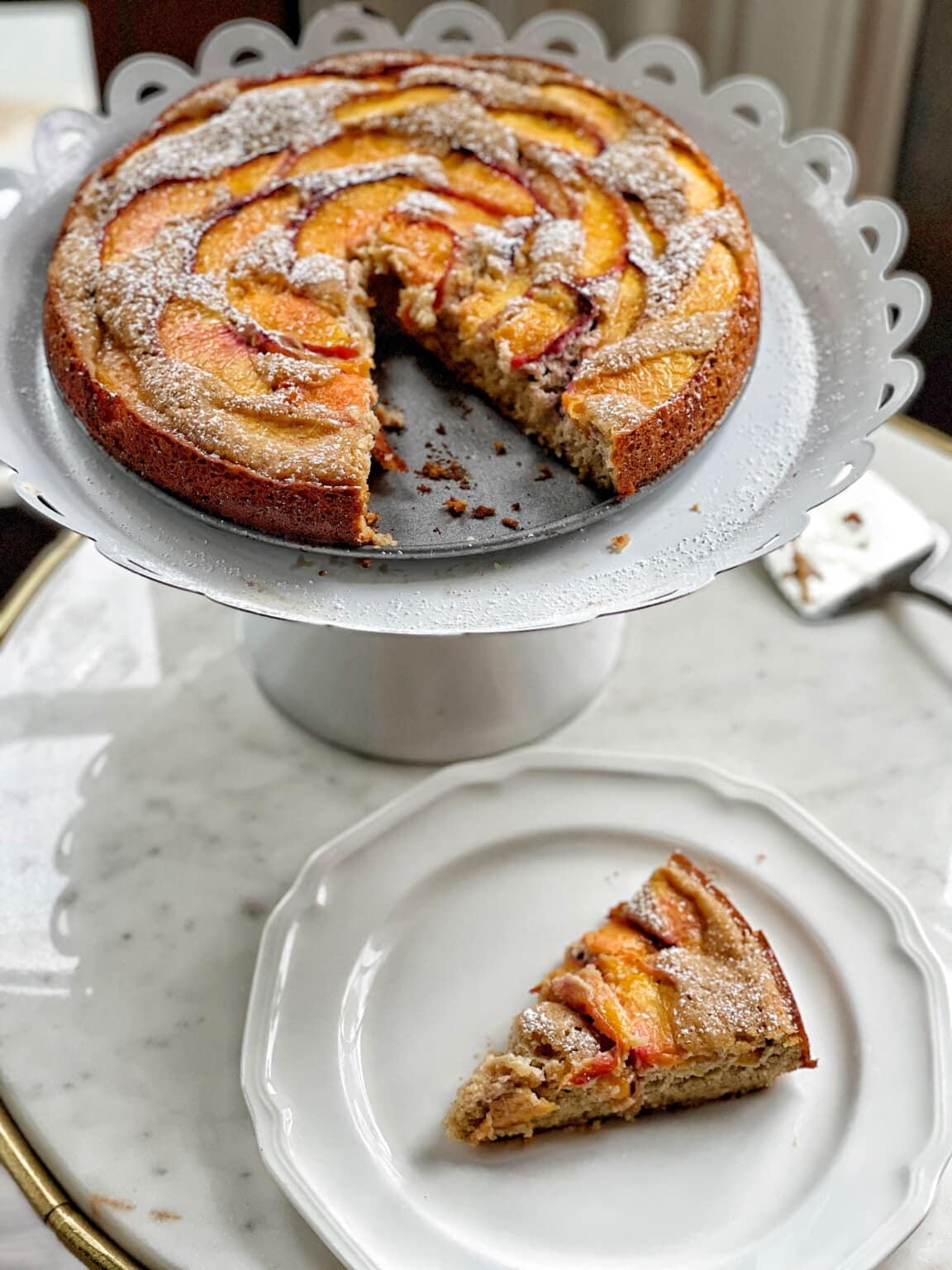 Light Peach Cake with Almond Flour Sweet Savory and Steph