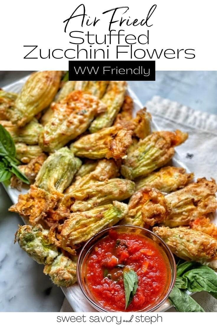Air Fried Stuffed Zucchini Flowers Sweet Savory and Steph