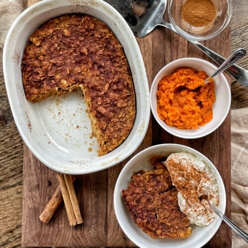 pumpkin spice baked oatmeal